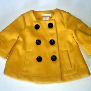 Maggie & Zoe Baby Coat Yellow Size 12 Months.